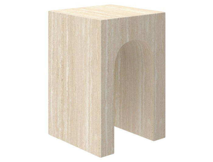 Atticus Travertine Accent Table