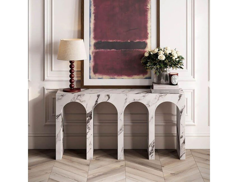 Atticus Bulgari White Grand Console Table
