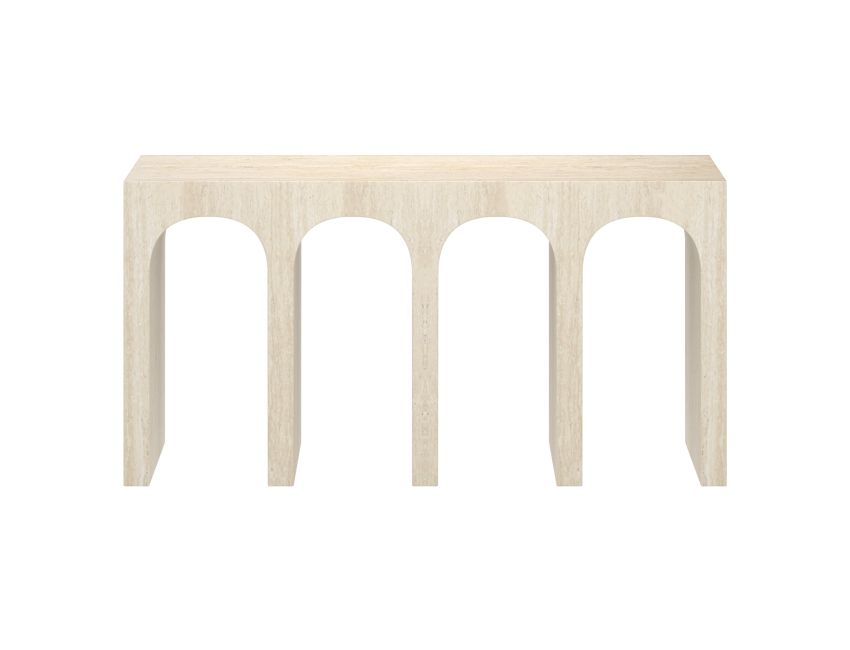 Atticus Travertine Grade Grand Console Table